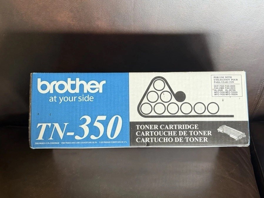 NEW SEALED-Brother TN-350 Black Color Toner Cartridge - Genuine - 20oz