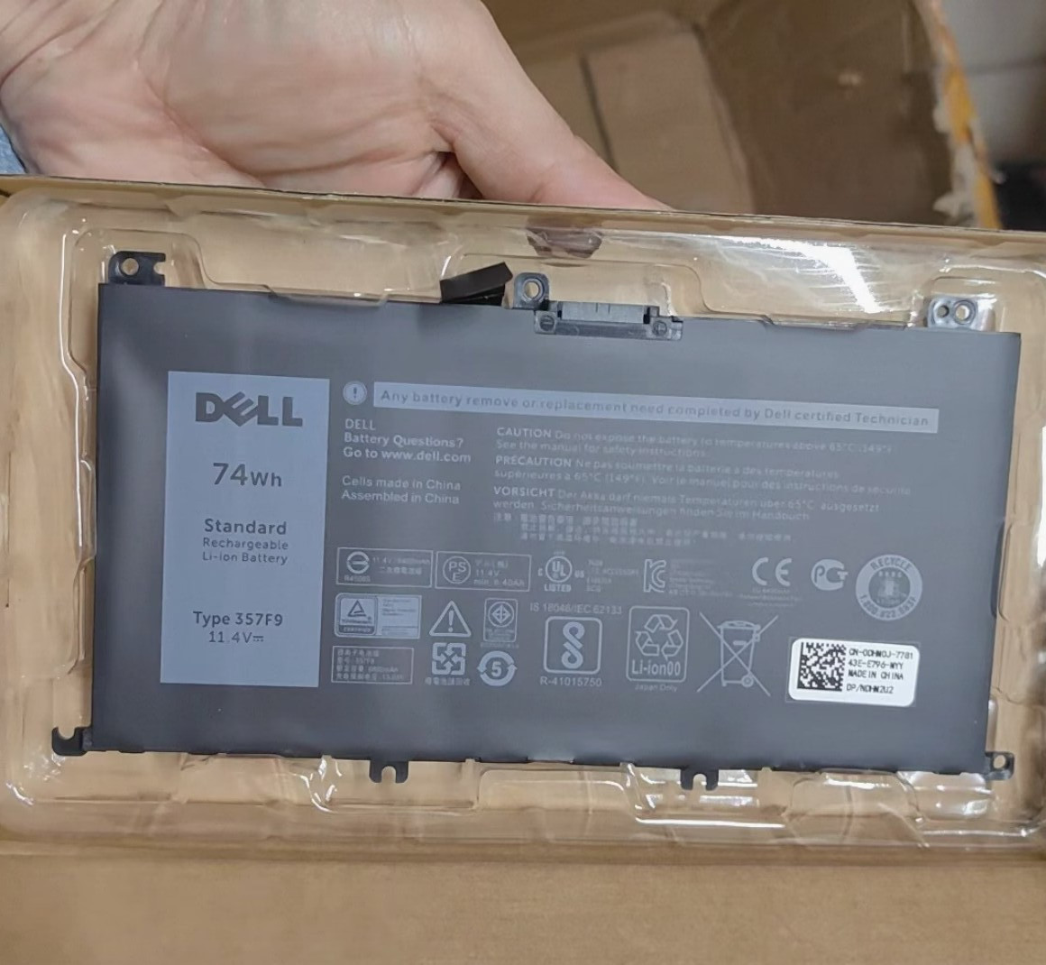 OEM 74WH 357F9 Battery for Dell Inspiron 15 5576 5577 7566 7567 7557 7559 NEW