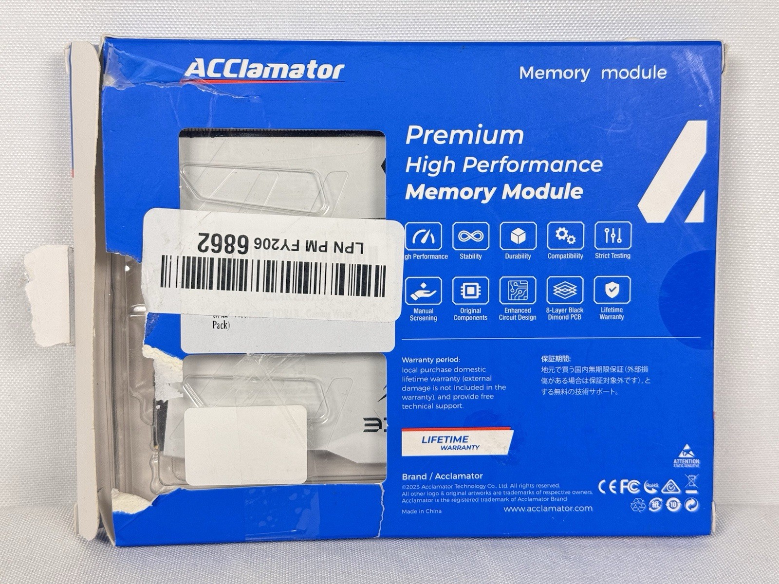 Acclamator RAM Memory Module Dual Channel Kit High Performance - New Open Box