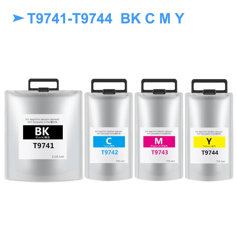 T9741-T9744 Compatible Ink Bag With Pigment Ink For Ep son WF-C869Ra Printer