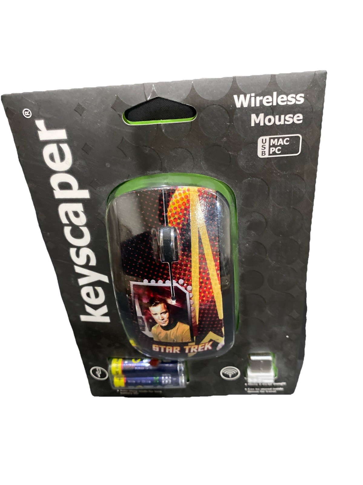 Keyscaper Wireless Mouse 2.4G. Rare Star Trek First Generation
