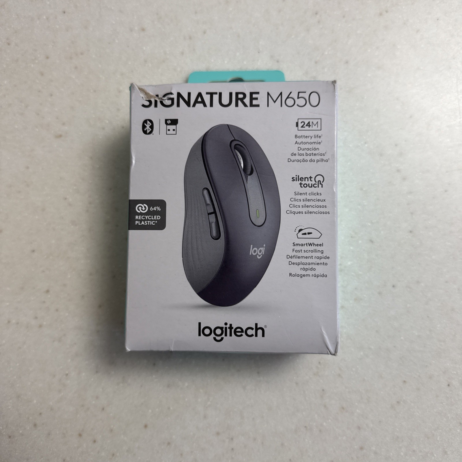 NEW LOGITECH SIGNATURE M650 WIRELESS MOUSE 910-006250 GRAPHITE FAST PIN