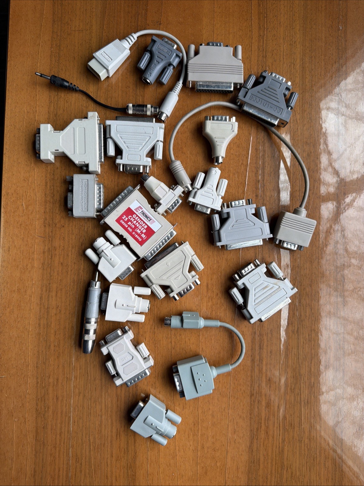 Collection of Various Computer Cable Adapters and Connectors
