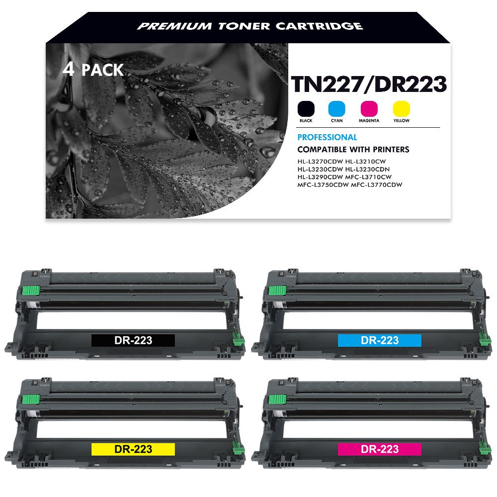 4 PACK DR-223CL Drum Unit Compatible with TN227 HL-L3230CDW MFC L3770CDW Printer
