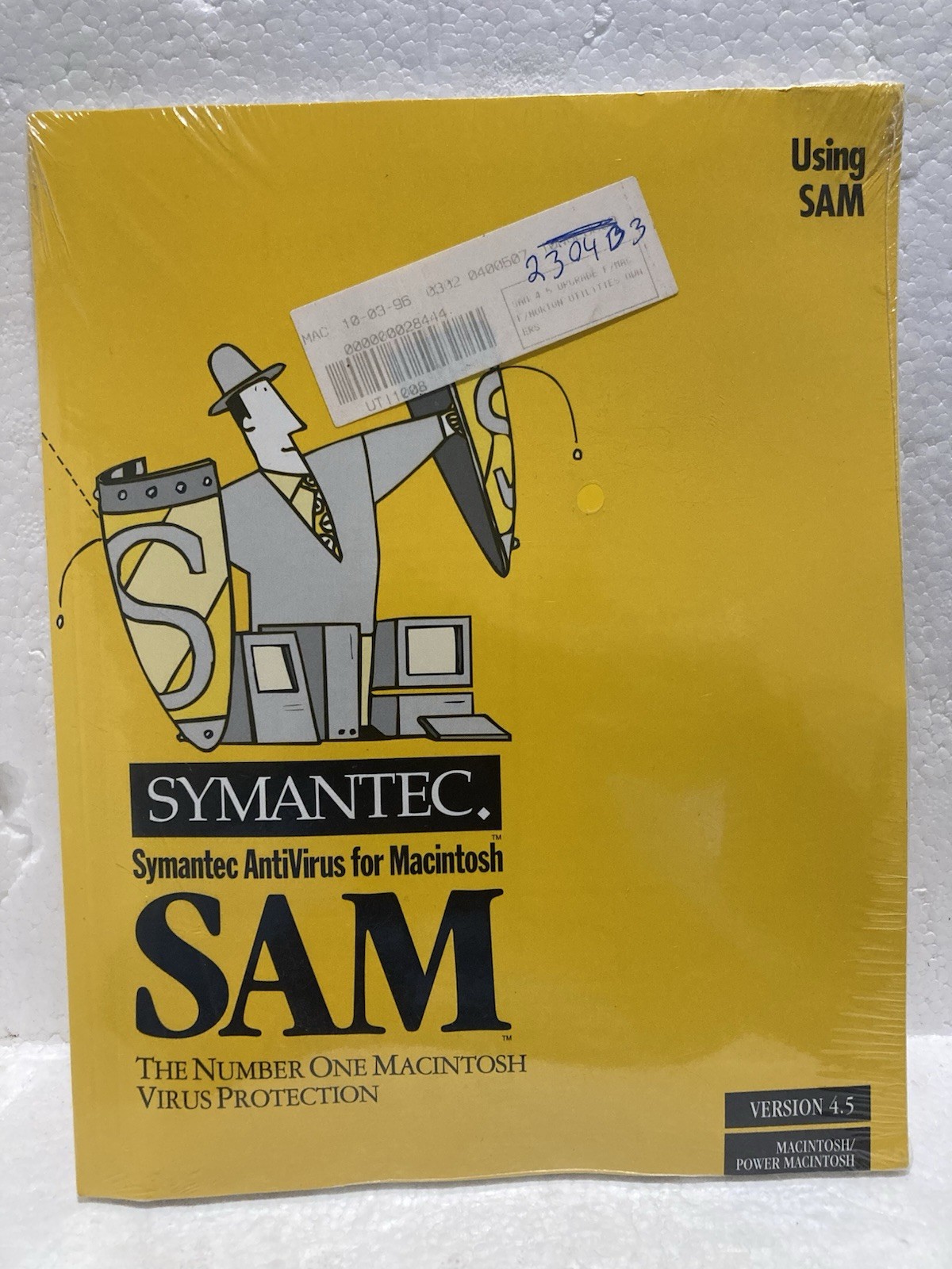 1996 Symantec AntiVirus for Macintosh (SAM) version 4.5 - 06-00-00523 New Sealed