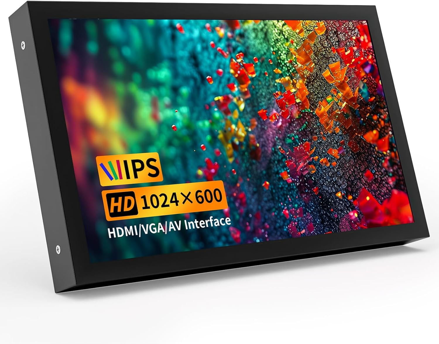 7 Inch Small Monitor, 1024×600 IPS Mini Monitor with Built-In Speakers/Hdmi/Vga/