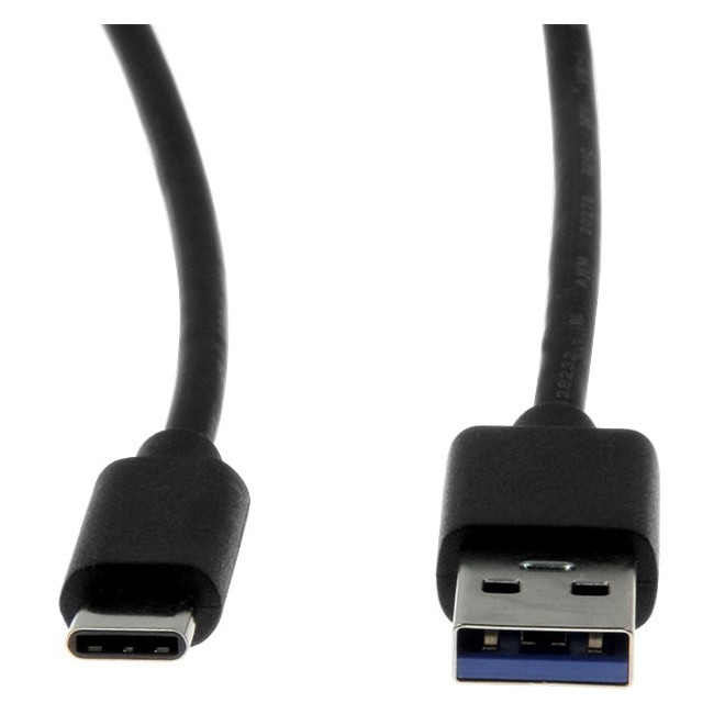 Rocstor Y10C145B1 3ft USB-C to USB-A Cable M/M USB 3.0 Black