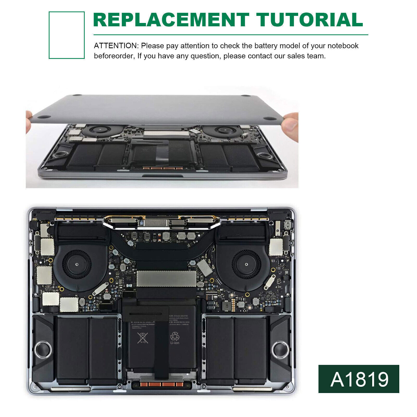 A1706 A1819 Battery For MacBook Pro 13"A1706 Late 2016, Mid 2017 EMC 3071 3163