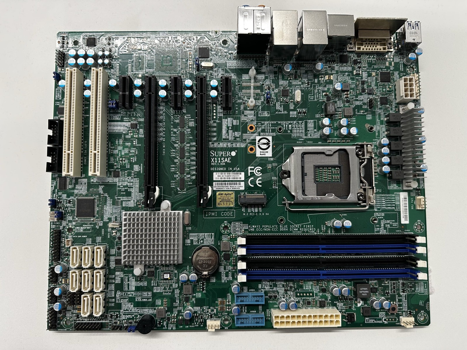 SUPERMICRO X11SAE Single CPU Slot ATX Motherboard LGA 1151 H4 Socket DVI DP