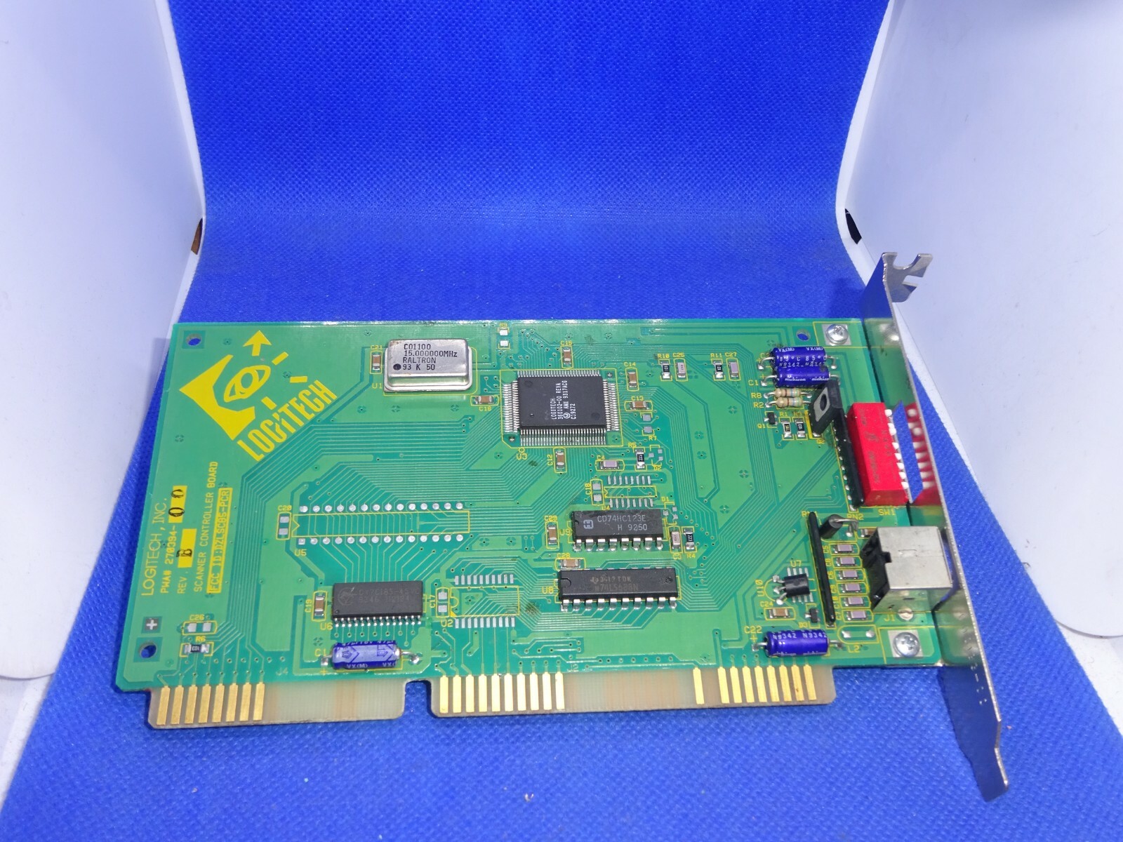 LOGITECH PWA 270394-00 16 BIT RETRO SCANNER CONTROLLER BOARD ISA #GK4906