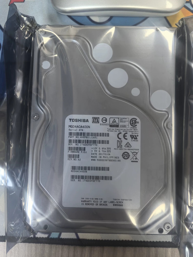 MG04ACA400N Toshiba HDEPR01GEA51 4TB 7.2K RPM 6Gb/s 3.5" SATA HDD Hard Drive