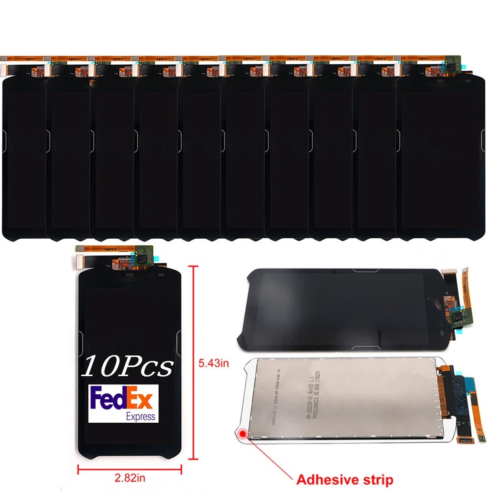 10Pcs LCD Display with Touch Screen Digitizer for Zebra Symbol TC51 TC510K TC56