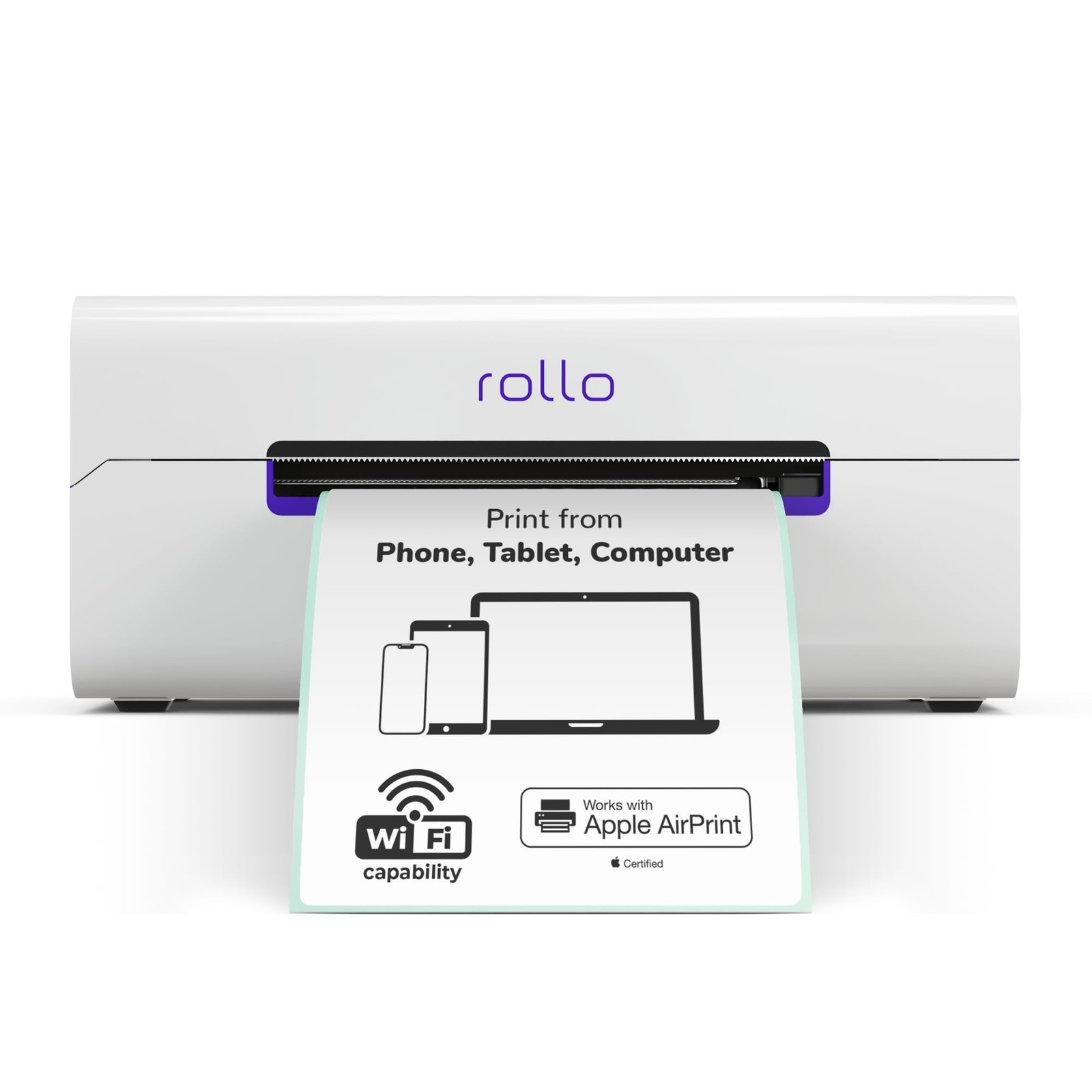 Rollo Wireless Shipping Label Printer - Wi-Fi Thermal Label Printer 4x6 for S...