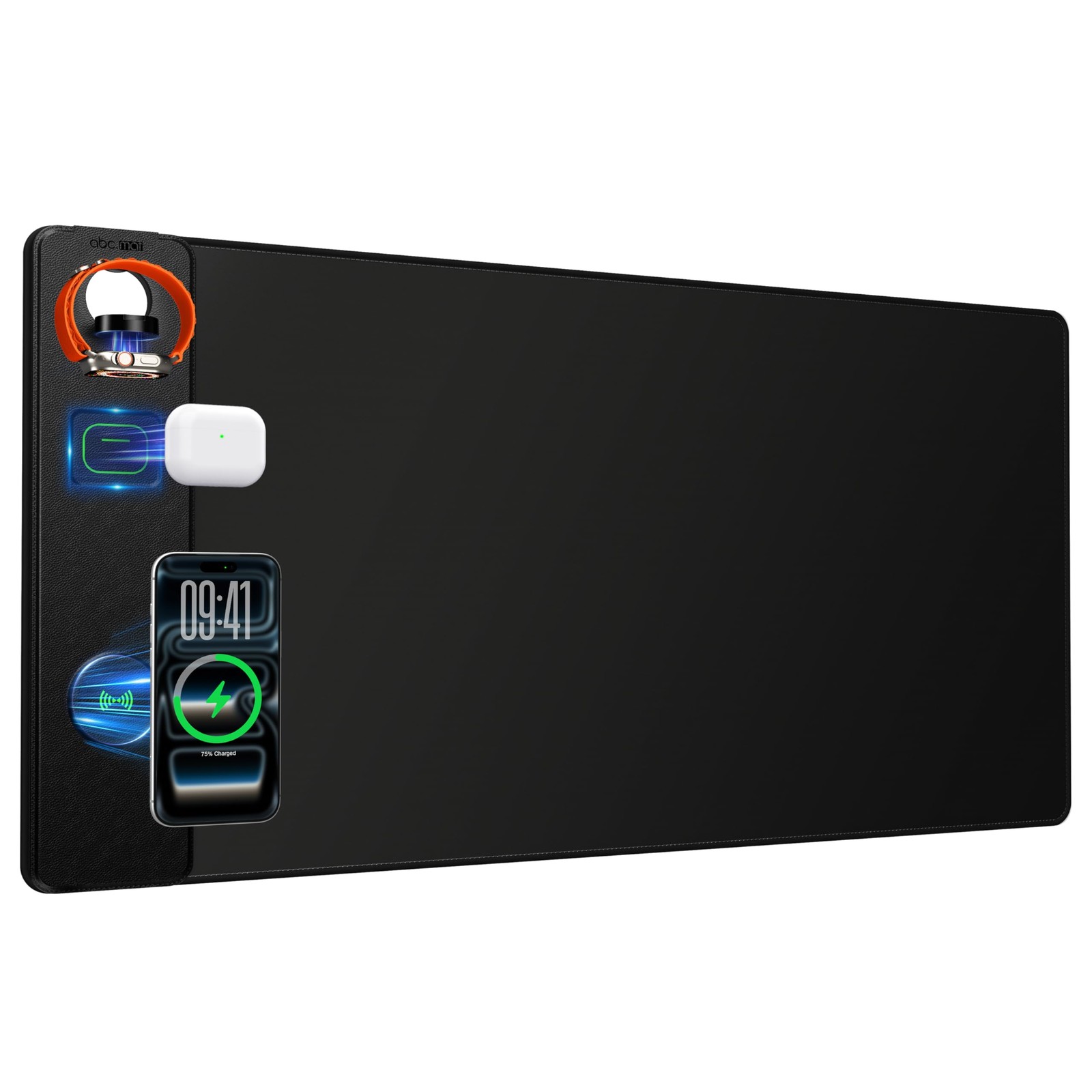 Magnetic Wireless Charging Pad, 31.5"x15.8" Large Desk Mat