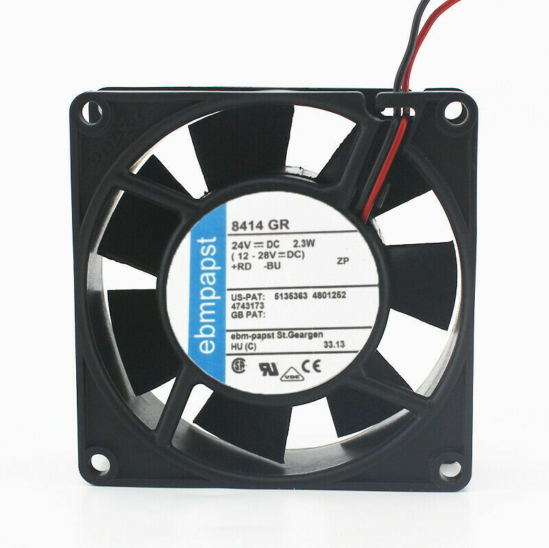 Ebmpapst TYP 8414GR 24v 80*80*25MM 2 Wire Cooling Fan
