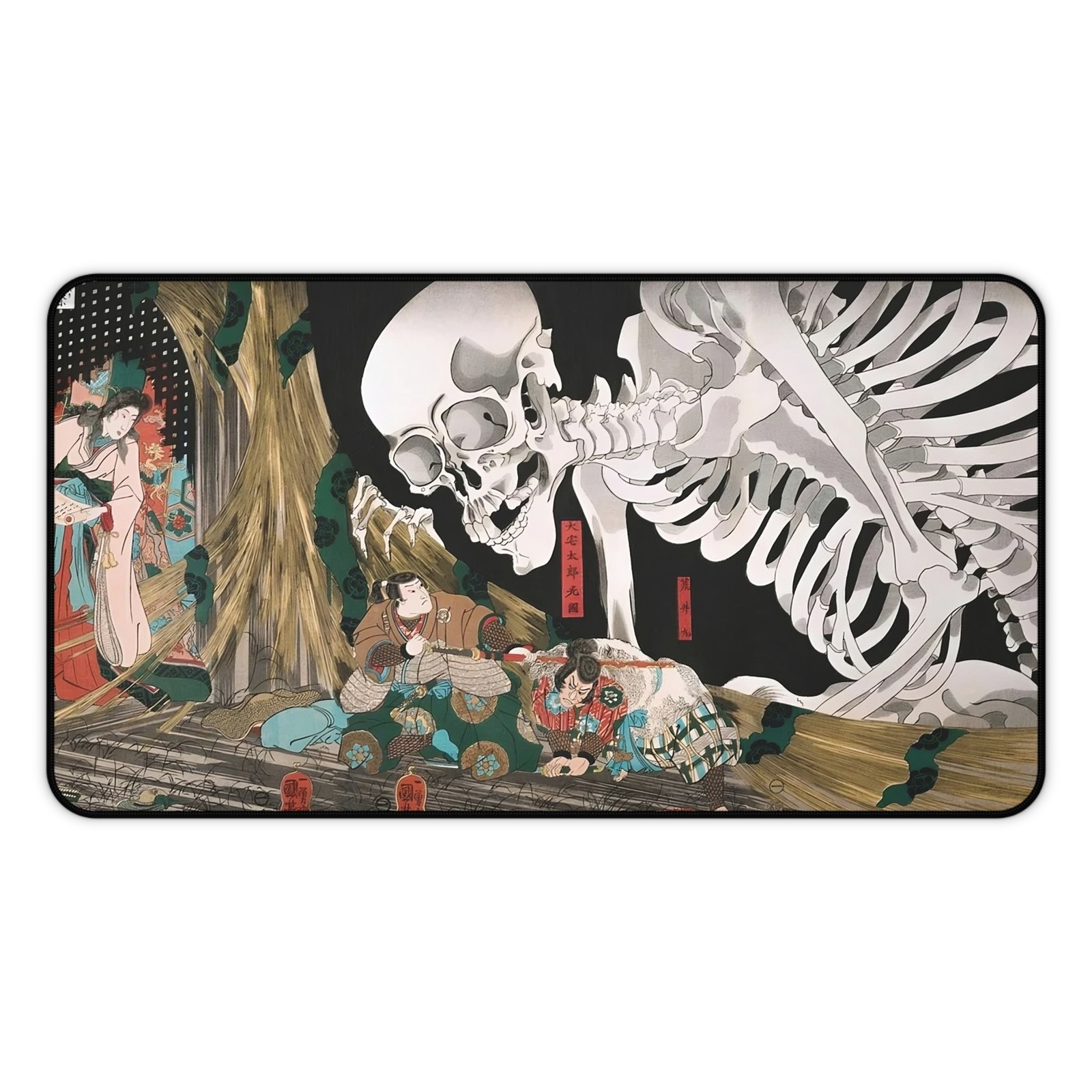 Japanese Skull Desk Pad, Mouse Pad XXL, Desk Mat, Cute Desk Decoration