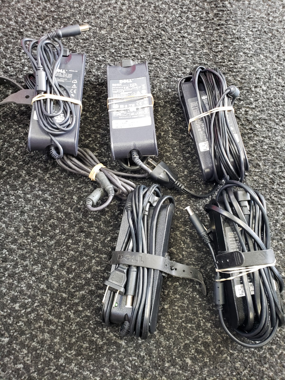 lot of 5 various Dell laptop chargers
