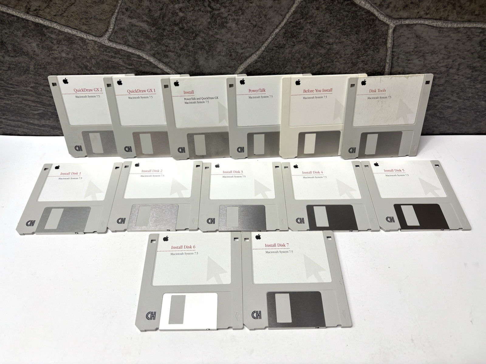 Apple Macintosh System 7.5 Installation Floppies Disk Tools PowerTalk QuickDraw