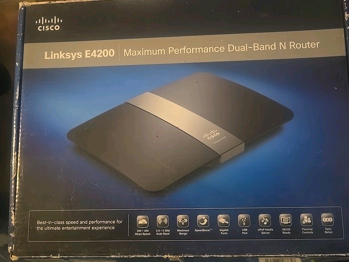 Linksys E4200v2 Maximum Performance Dual-Band N900 Smart Wi-Fi Wireless Router