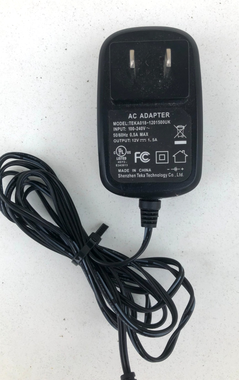 Genuine Teka TEKA018-1201500UK AC Adapter Power Supply 12V 1.5A Center Positive