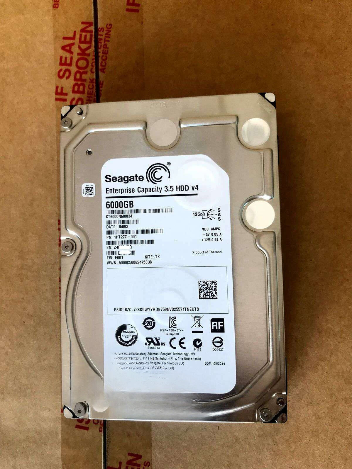 Compatible ST6000NM0034 SEAGATE Enterprise 7.2K 6TB SAS 3.5'' Hard Drive