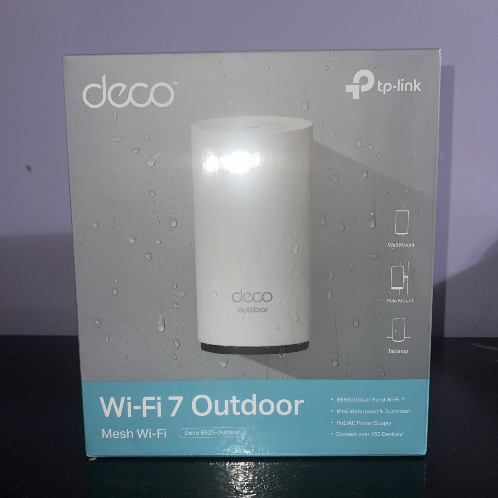 TP-Link Deco BE25-Outdoor BE5000 Dual-Band Wi-Fi 7 Outdoor Mesh Extender SEALED