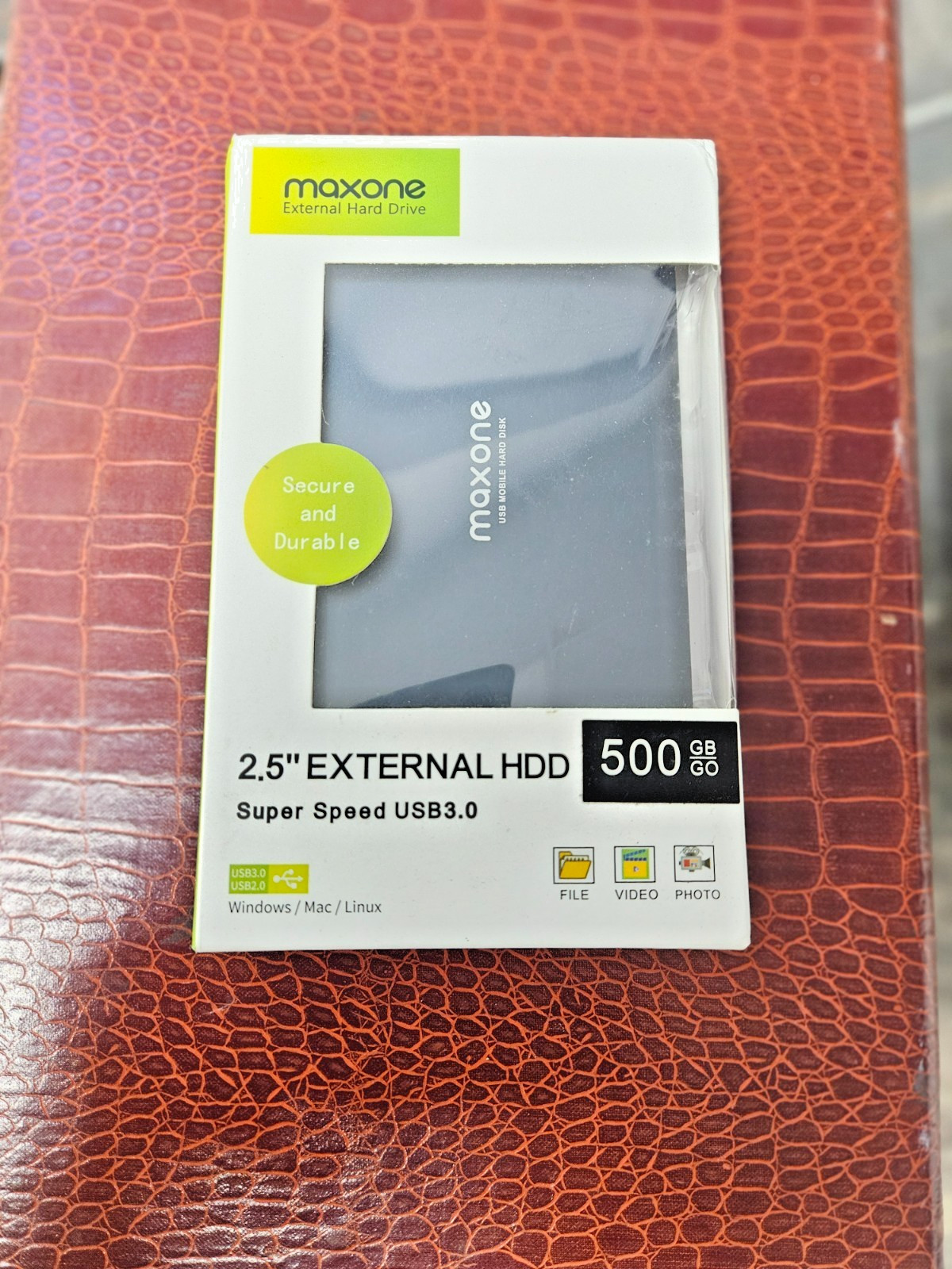 Maxone 500GB Ultra Slim Portable External Hard Drive  NEW  SEAL