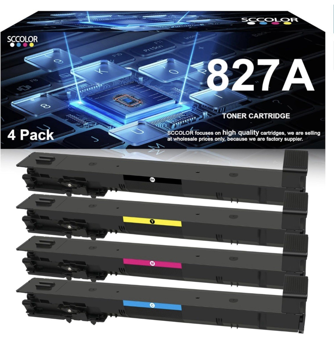 Compatible 827A CF301A CF303A CF302A CF300A Toner Cartridge Replacement for C...
