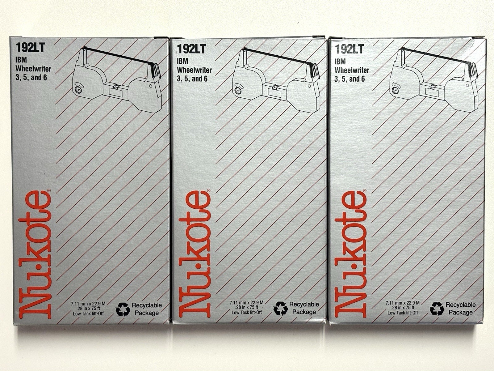 Nu-kote 192LT IBM Wheelwriter 3, 5, 6 Lot of 3