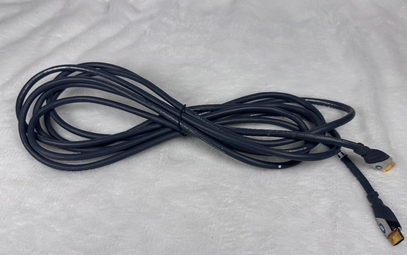 Monster Cables 15Ft HDMI Electronic Cable 8K Ultra HD PS Xbox Black
