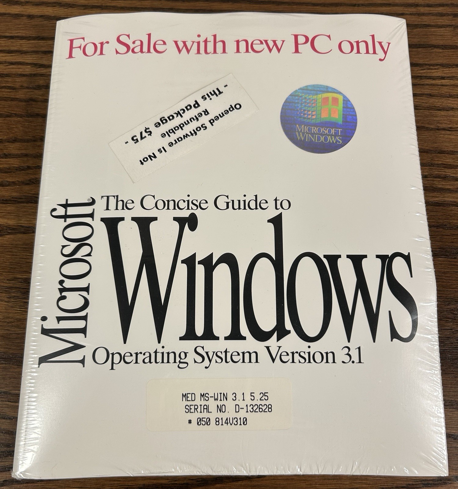 Concise Guide to Microsoft Windows Operating System Version 3.1  5.25" Disk MINT