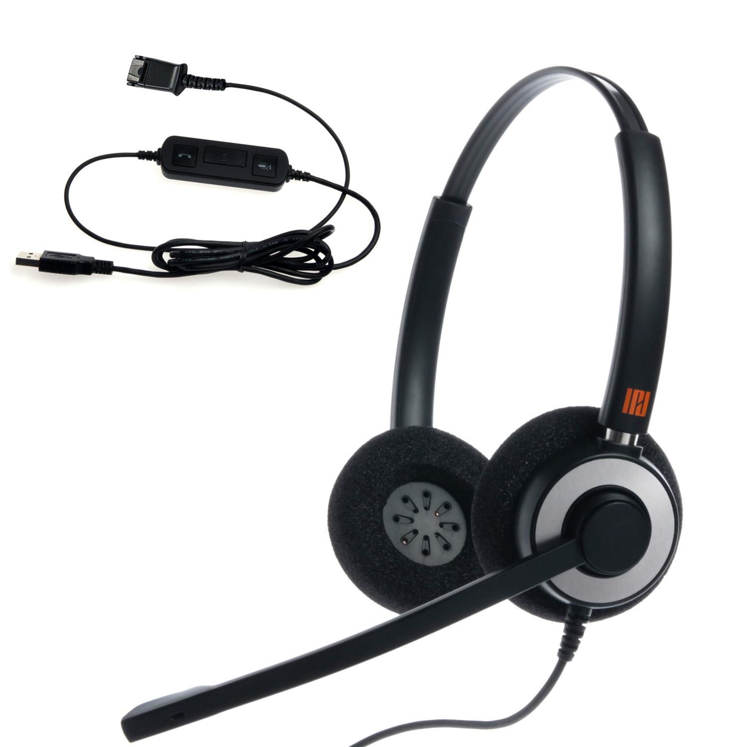 IPH-165 USB Headset with Noise Cancelling Microphone for Office and cengter- ...
