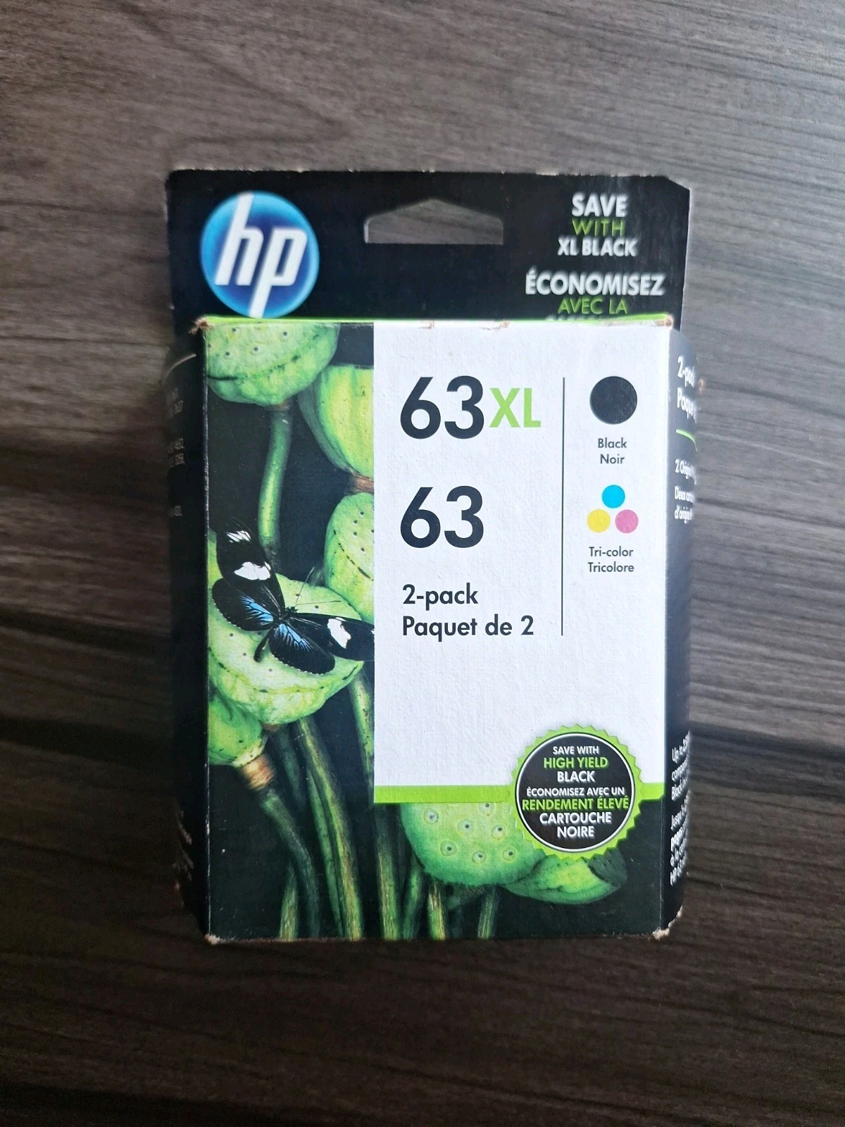 Genuine HP 63XL 2 Pack Black & Tri-Color Ink EXP 07/2021 Sealed 
