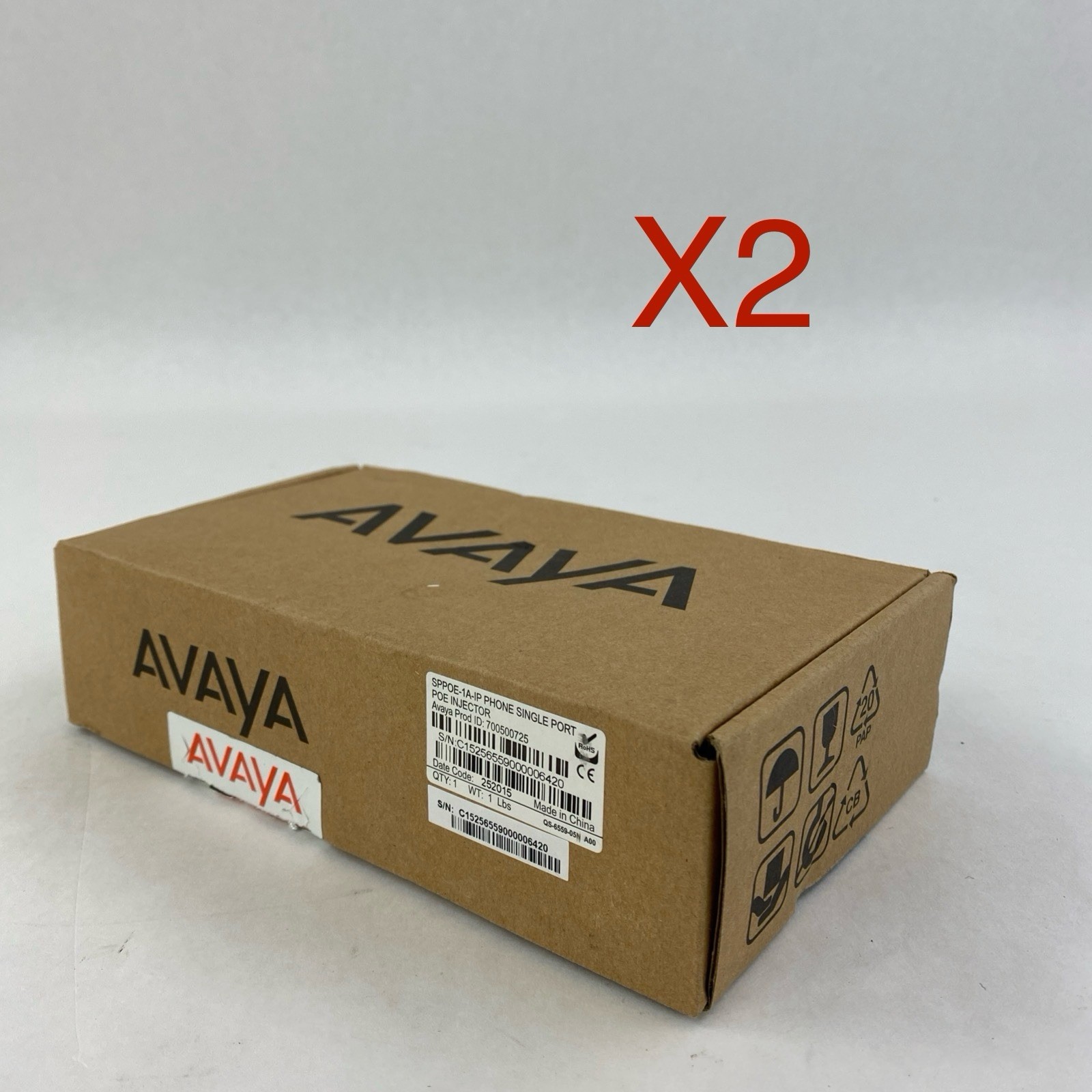 Avaya SPPOE-1A-IP Phone Single Port POE Injector Lot of 2