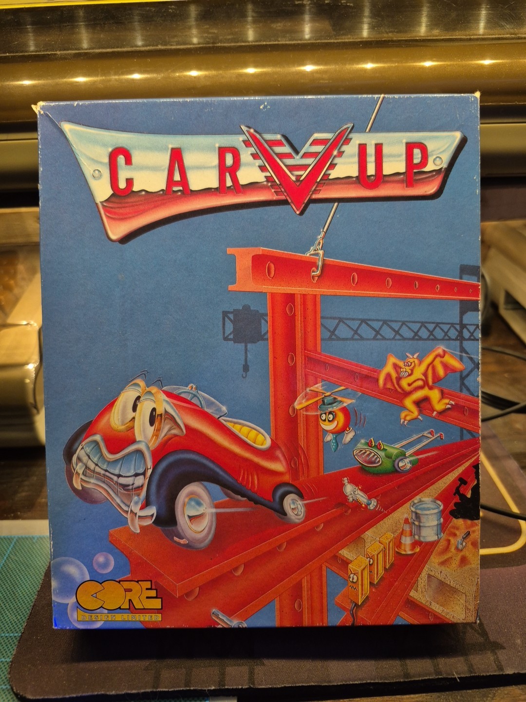 CAR VUP GAME X COMMODORE AMIGA FLOPPY DISK BOX ORIGINAL CORE DESIGN