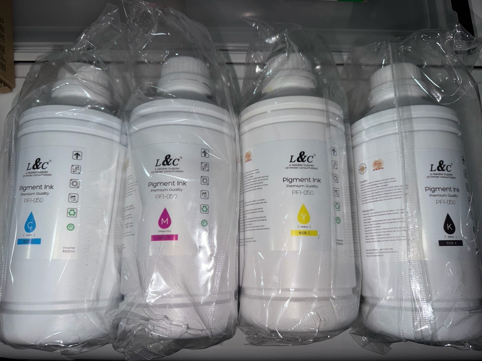 PFI-050 Pigment Ink CMYK 1 L+1L+1L+1L