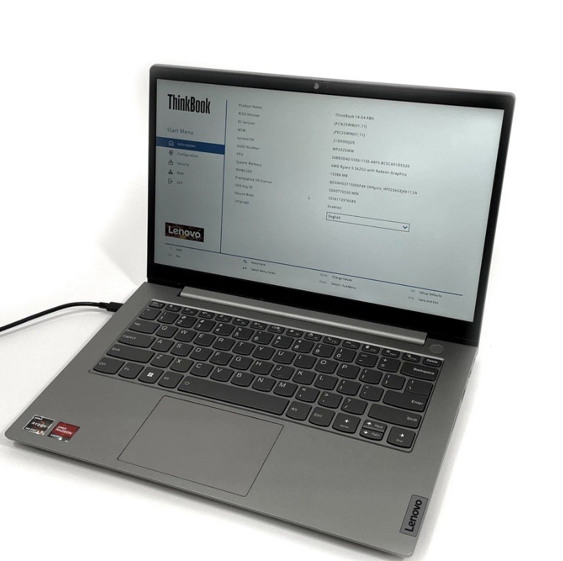 Lenovo ThinkBook 14 Gen 4 Laptop ABA Ryzen 5 5625U 256GB SSD 24gb RAM - Linux-os