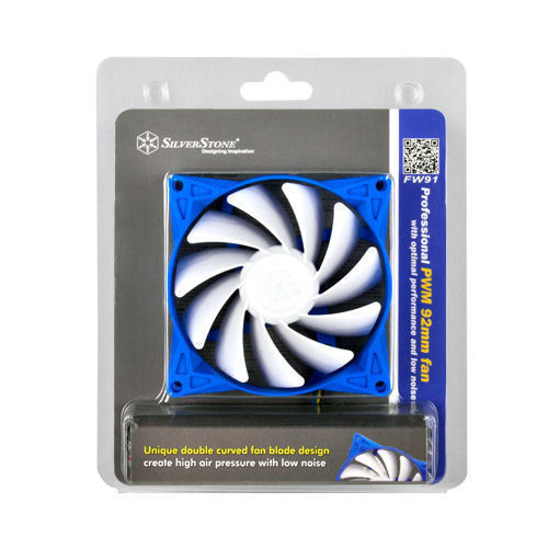 Silverstone FW91 92mm x 25mm double curved fan blade  PWM Fan, PWM 4Pin