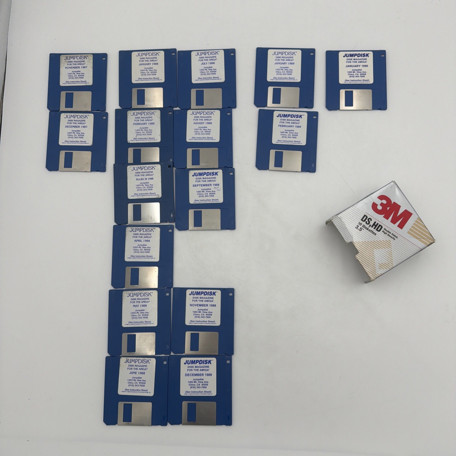 Jumpdisk Amiga Disk Magazine Lot 16 Issues 1987-1990 Near Complete 1988 Tested