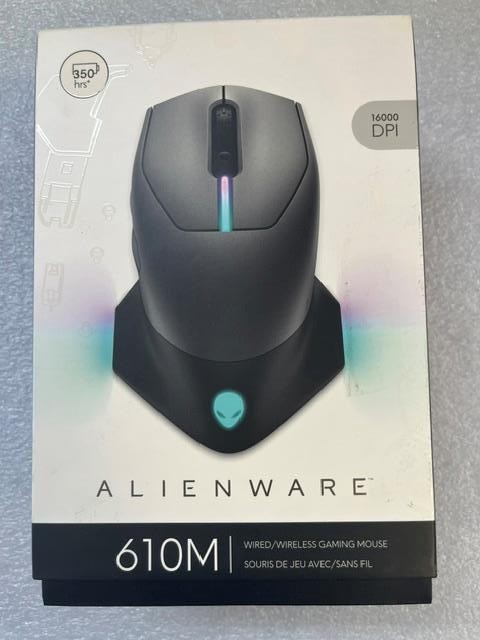 Dell Alienware Wired/Wireless Gaming Mouse AW610M, 16000 DPI, 7 Buttons - Dark