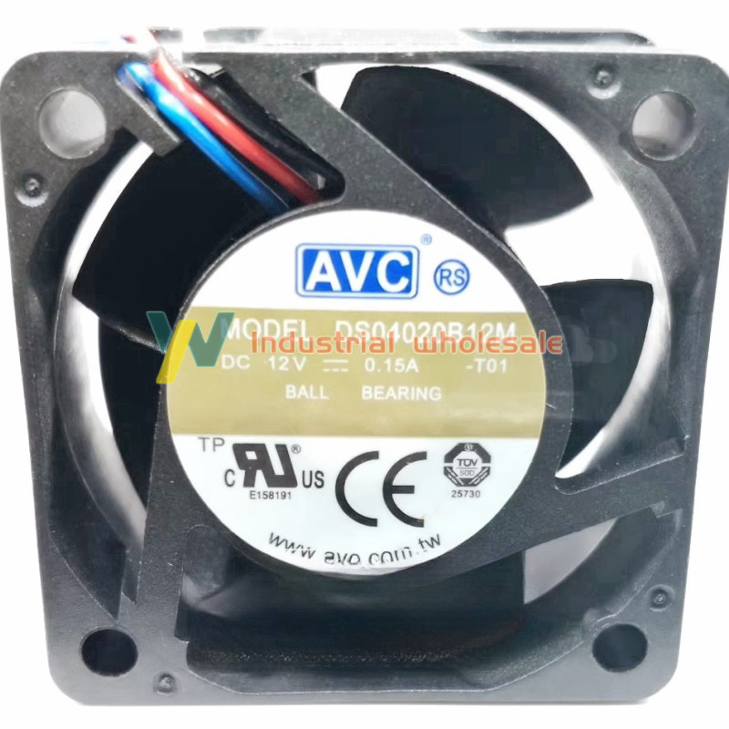 1PC AVC DS04020B12M 40x40x20mm 4020 DC 12V 0.15A 2pin Connector DC Cooling Fan