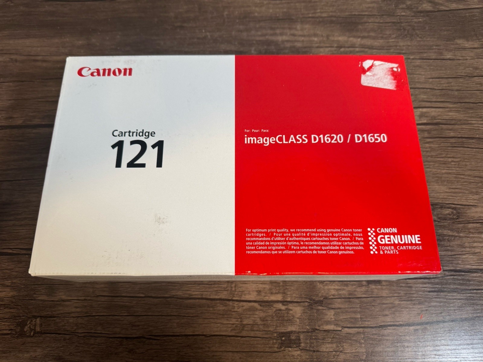 Genuine Canon 121 Black Cartridge Toner D1620 D1650 NEW SEALED (Box Damage)