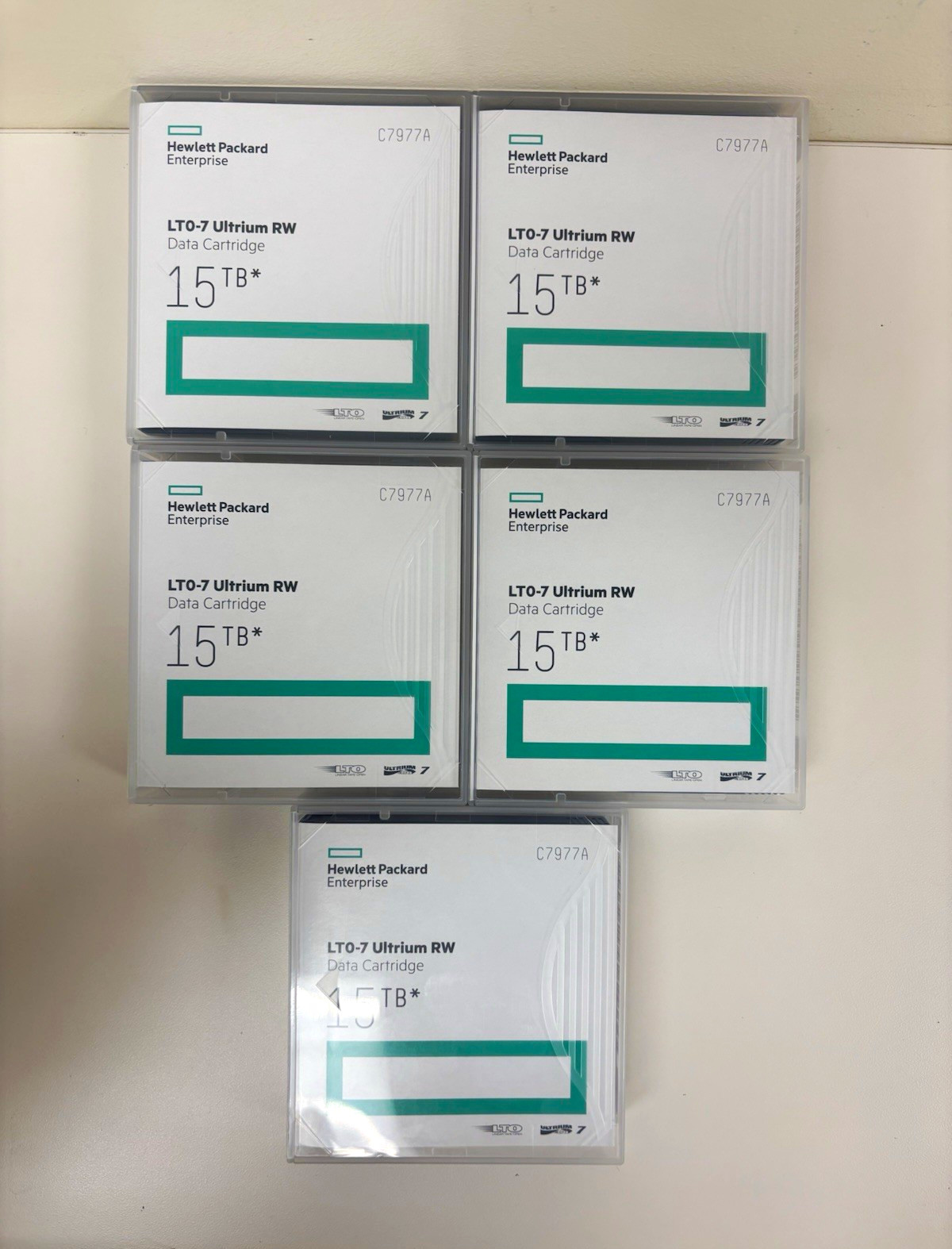 Hewlett Packard Enterprise LTO-7 Ultrium RW Cartridge 15TB Rewritable 5 tapes