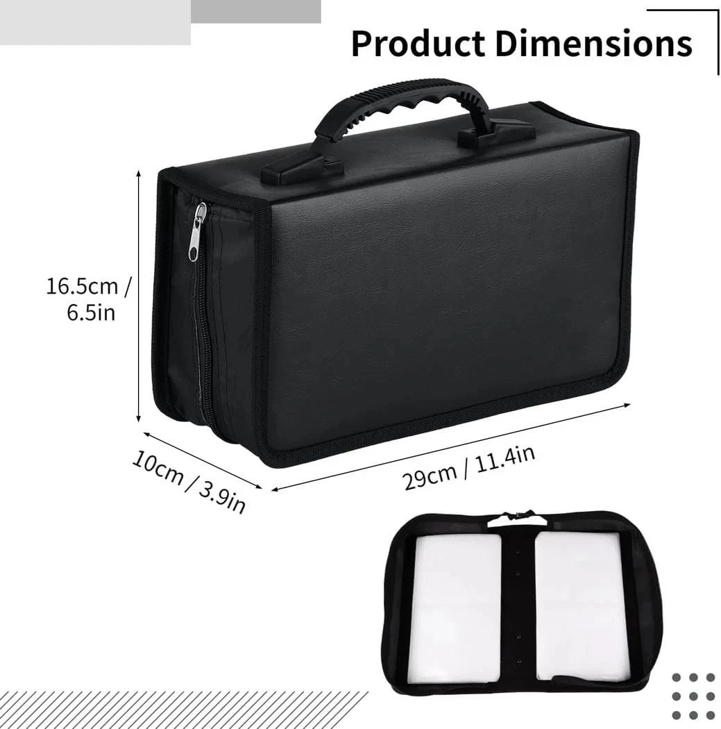 128/400 Disc CD/DVD Wallet Binder Book Sleeves Storage Bag Carrying Case New