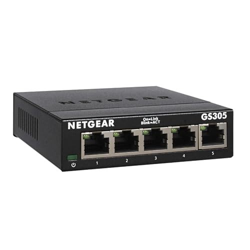NETGEAR GS305P 5-Port Unmanaged PoE Switch - Black