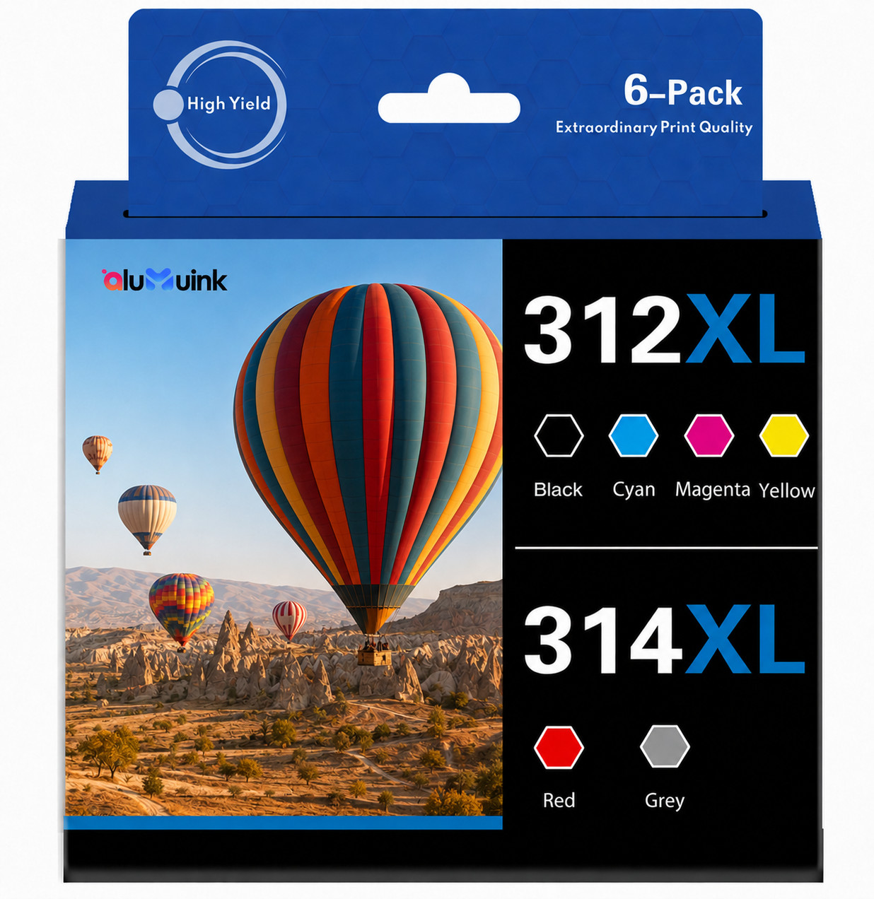 312XL 314XL High Yield Ink Cartridges for  XP-8500 8600 XP-15000 B/C/Y/M/R/G
