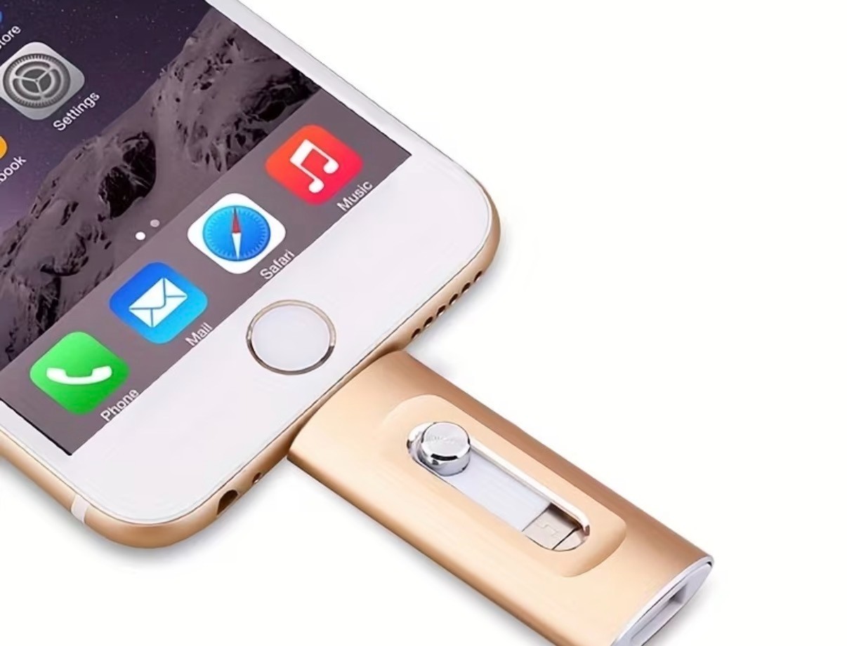 128GB Pink USB Flash Drive for iPhone iPad Android Windows – 3‑in‑1 OTG