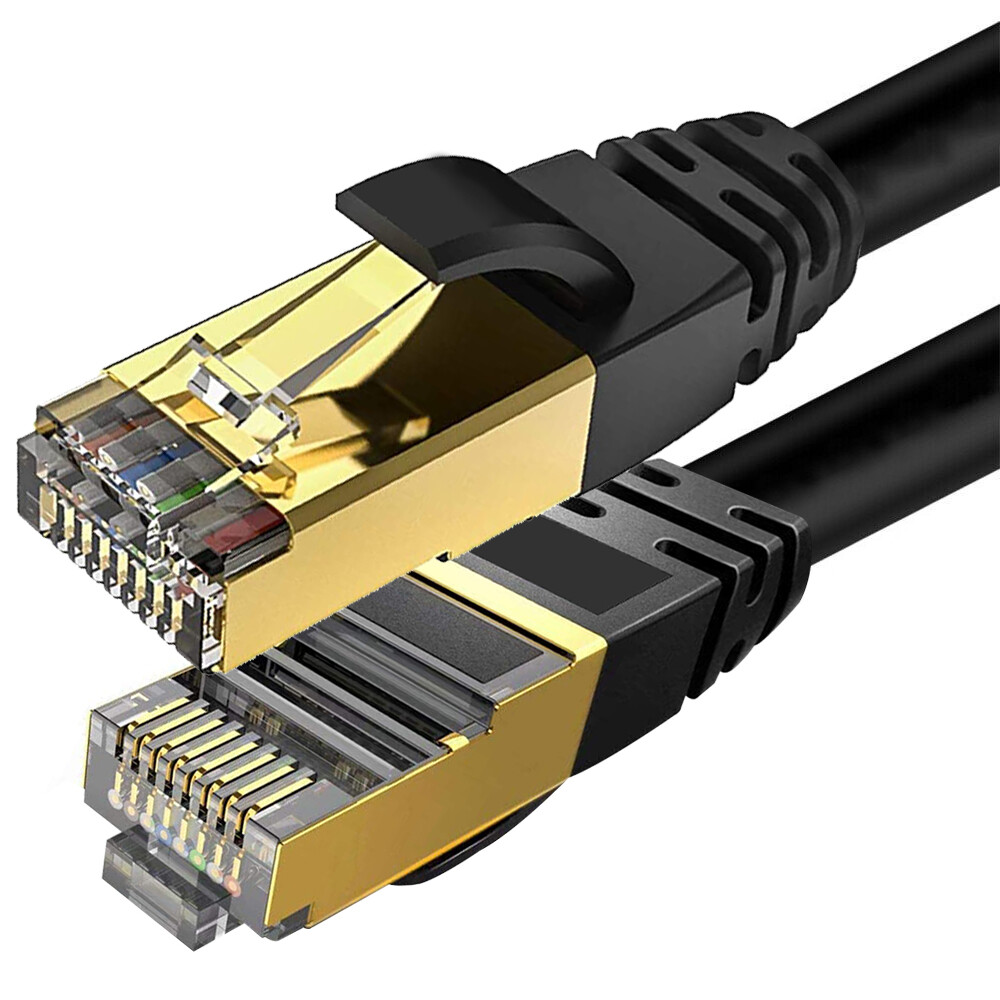 [UL Listed] 6ft 50ft 66ft Flat STP Cat8 Ethernet Cable In-wall Outdoor Use Lot