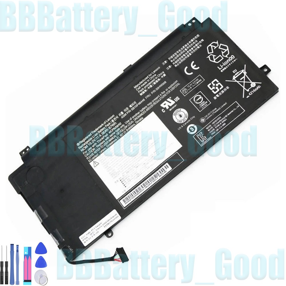 00HW008 00HW009 67Wh BATTERY FOR LENOVO ThinkPad Yoga 15 20DQ 20DR SB10F46446