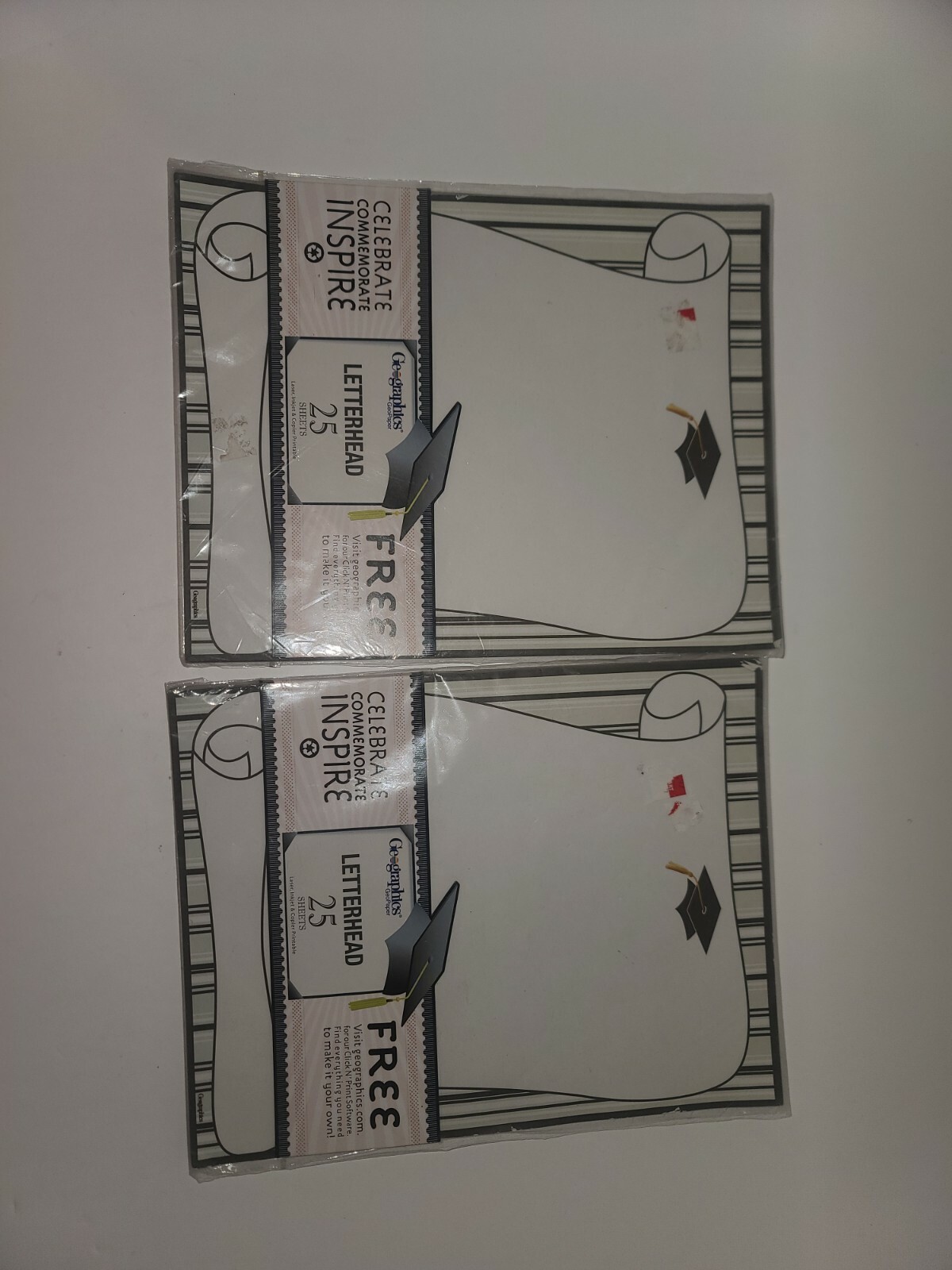 GEOGRAPHICS~GRADUATION LETTERHEAD COMPUTER PRINTER PAPER~25 Sheets~NIP 
